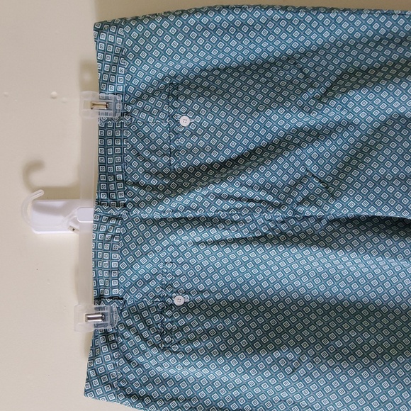 Roz & Ali Teal Geometric Chinos Woman Size 22 - Picture 3 of 5